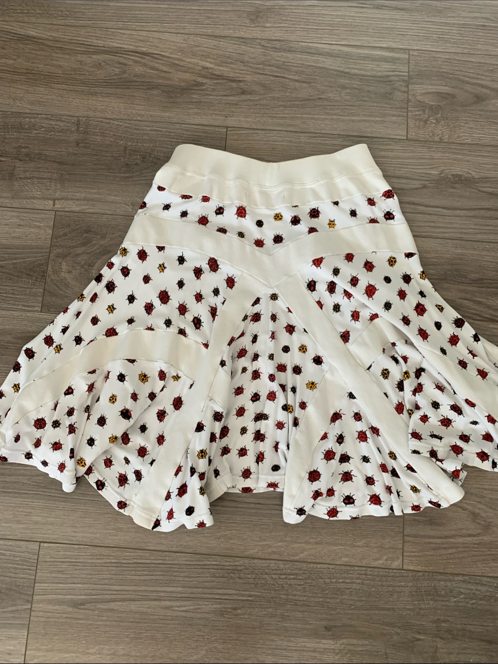 White Ladybug-Print Circle Skirt - Picture 4 of 5